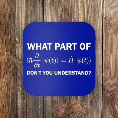Schrödinger Equation Science Funny Physics Saying Physicist Great Gift Coaster