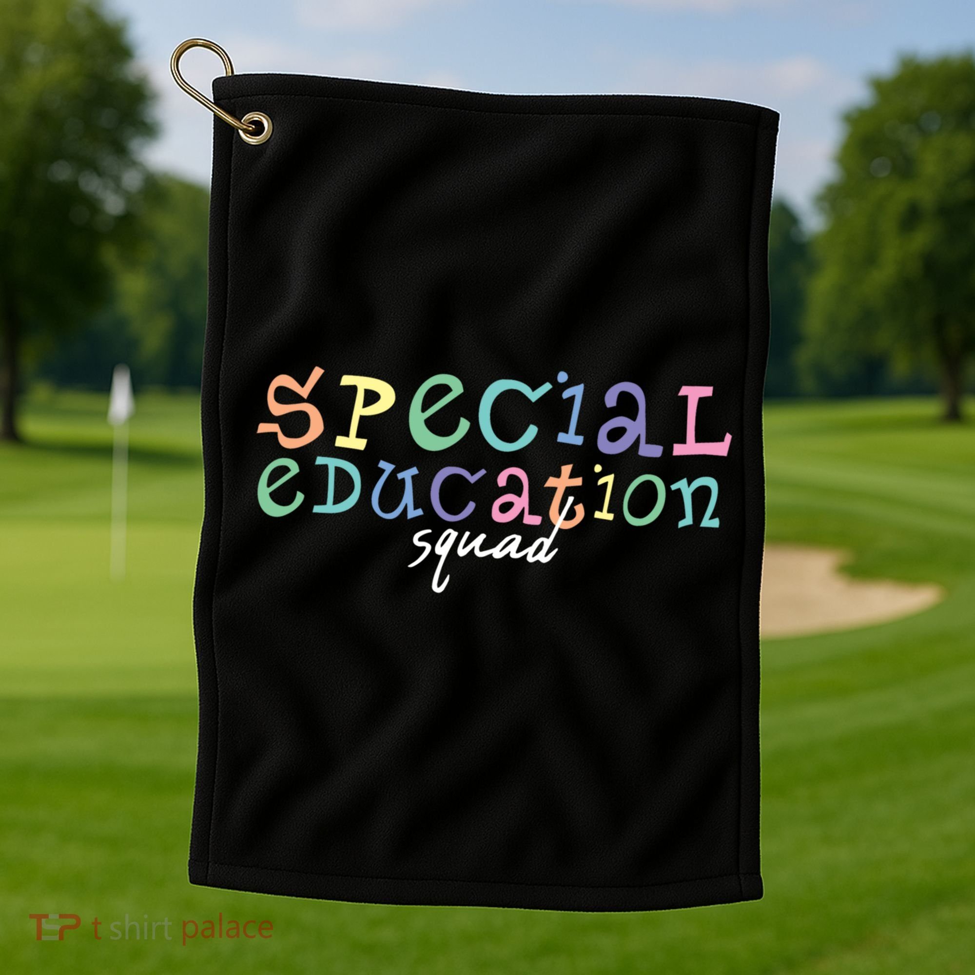 Special Education Squad Special Education Teacher Gift Golf Towel