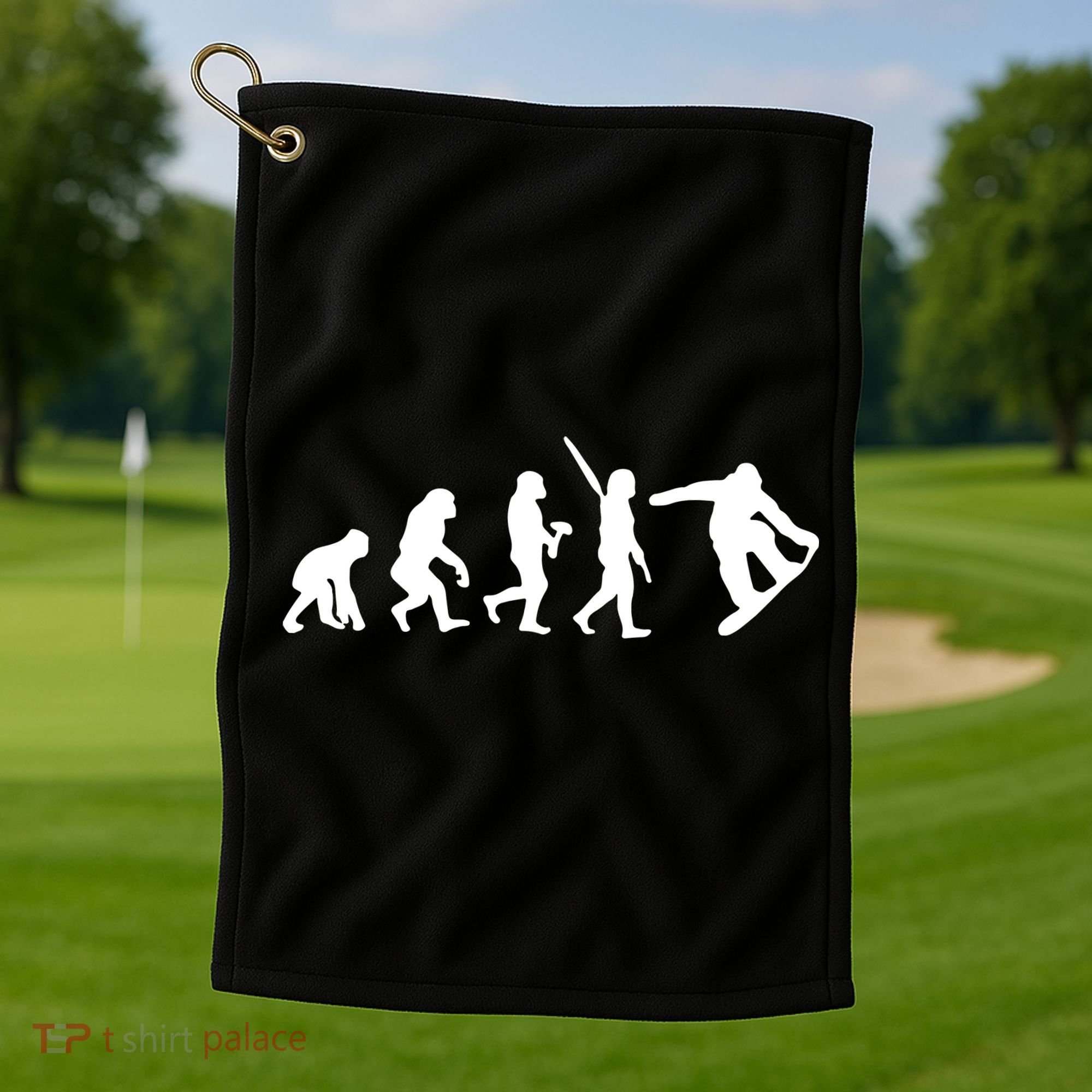 Snowboard Evolution Golf Towel