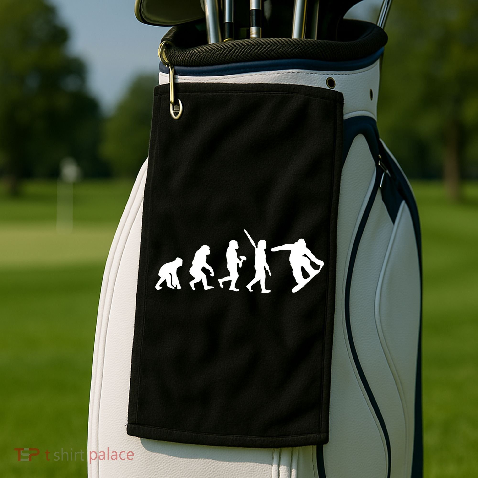 Snowboard Evolution Golf Towel