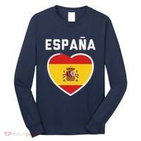 Spain & Espana Soccer & Football Flag Jersey Long Sleeve Shirt thumb 0