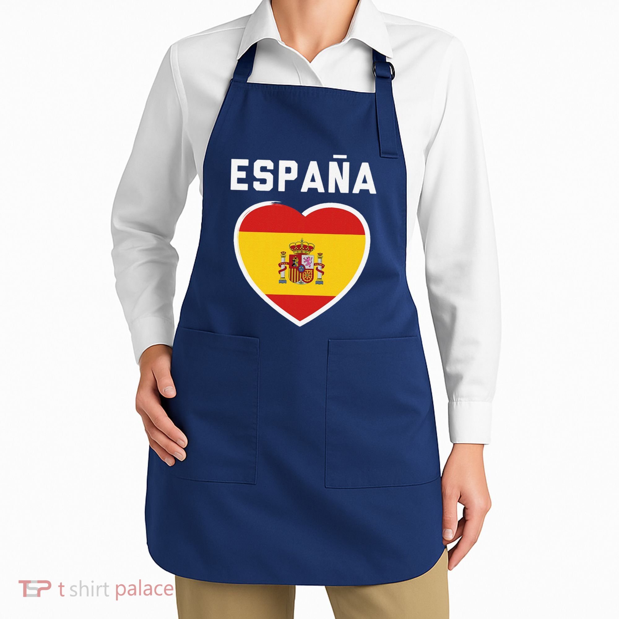 Spain & Espana Soccer & Football Flag Jersey Apron