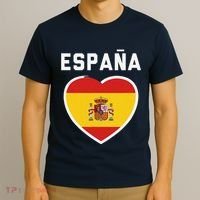 Spain & Espana Soccer & Football Flag Jersey T-Shirt thumb 3