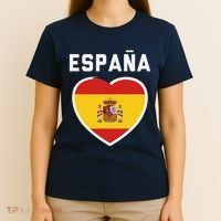 Spain & Espana Soccer & Football Flag Jersey T-Shirt thumb 4