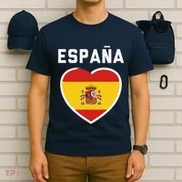 Spain & Espana Soccer & Football Flag Jersey T-Shirt thumb 6