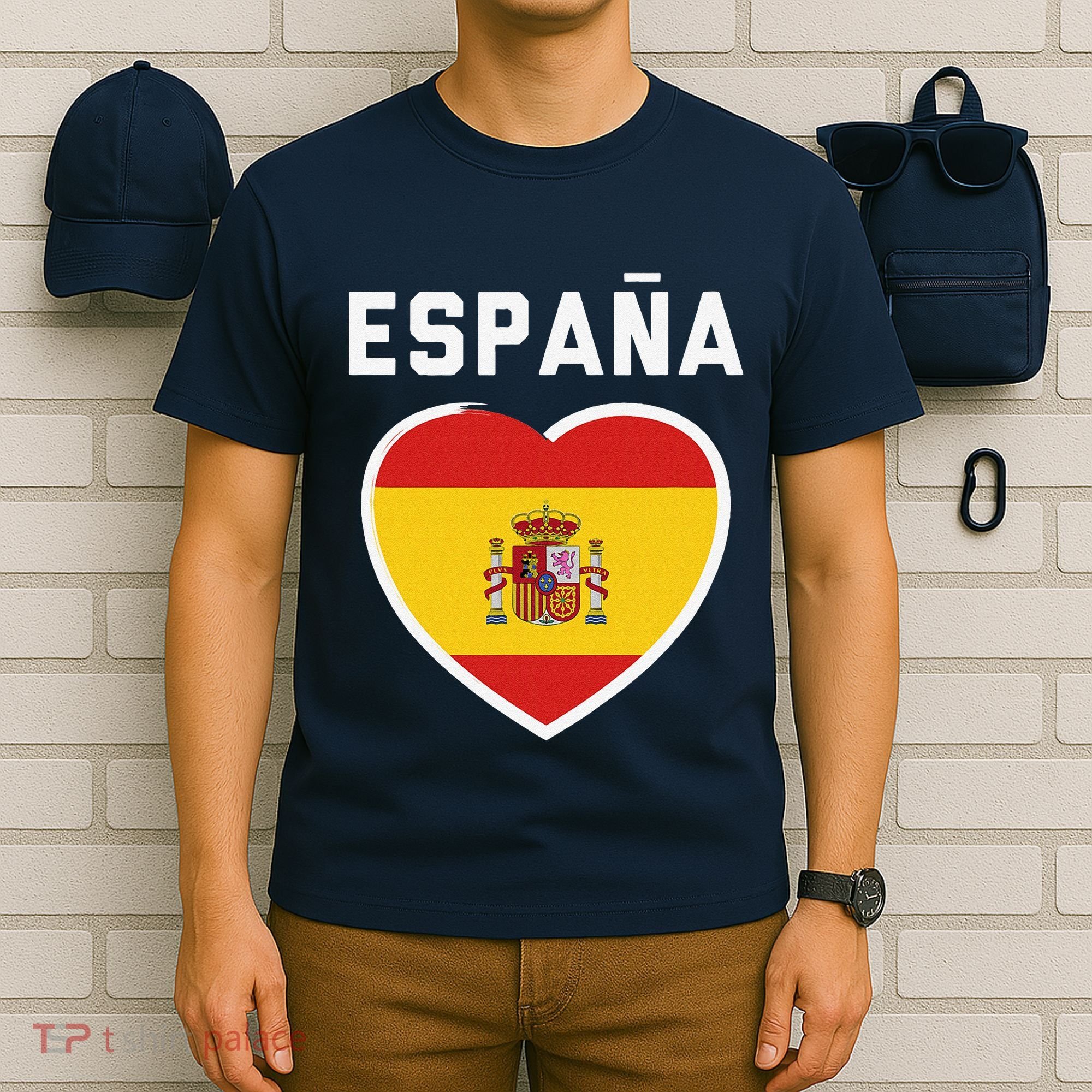 Spain & Espana Soccer & Football Flag Jersey T-Shirt