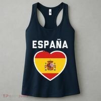 Spain & Espana Soccer & Football Flag Jersey Women's Tank Top thumb 3