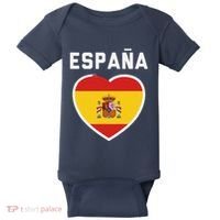 Spain & Espana Soccer & Football Flag Jersey Baby Bodysuit thumb 0