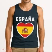 Spain & Espana Soccer & Football Flag Jersey Tank Top thumb 3