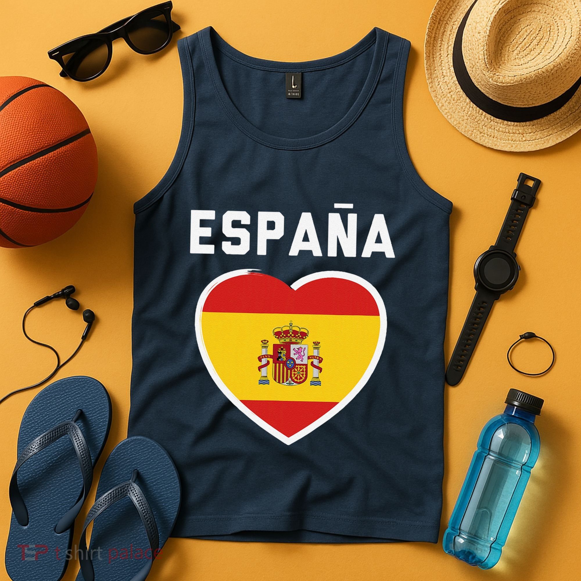 Spain & Espana Soccer & Football Flag Jersey Tank Top