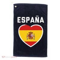 Spain & Espana Soccer & Football Flag Jersey Golf Towel thumb 0