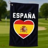Spain & Espana Soccer & Football Flag Jersey Golf Towel thumb 1
