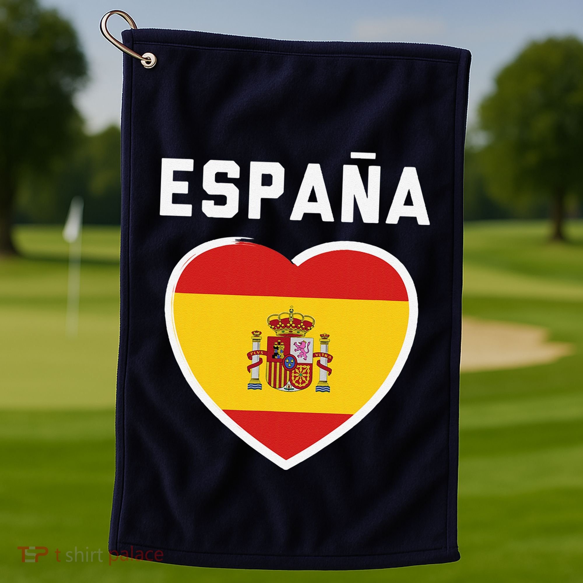 Spain & Espana Soccer & Football Flag Jersey Golf Towel