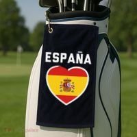 Spain & Espana Soccer & Football Flag Jersey Golf Towel thumb 2