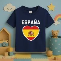 Spain & Espana Soccer & Football Flag Jersey Toddler T-Shirt thumb 3