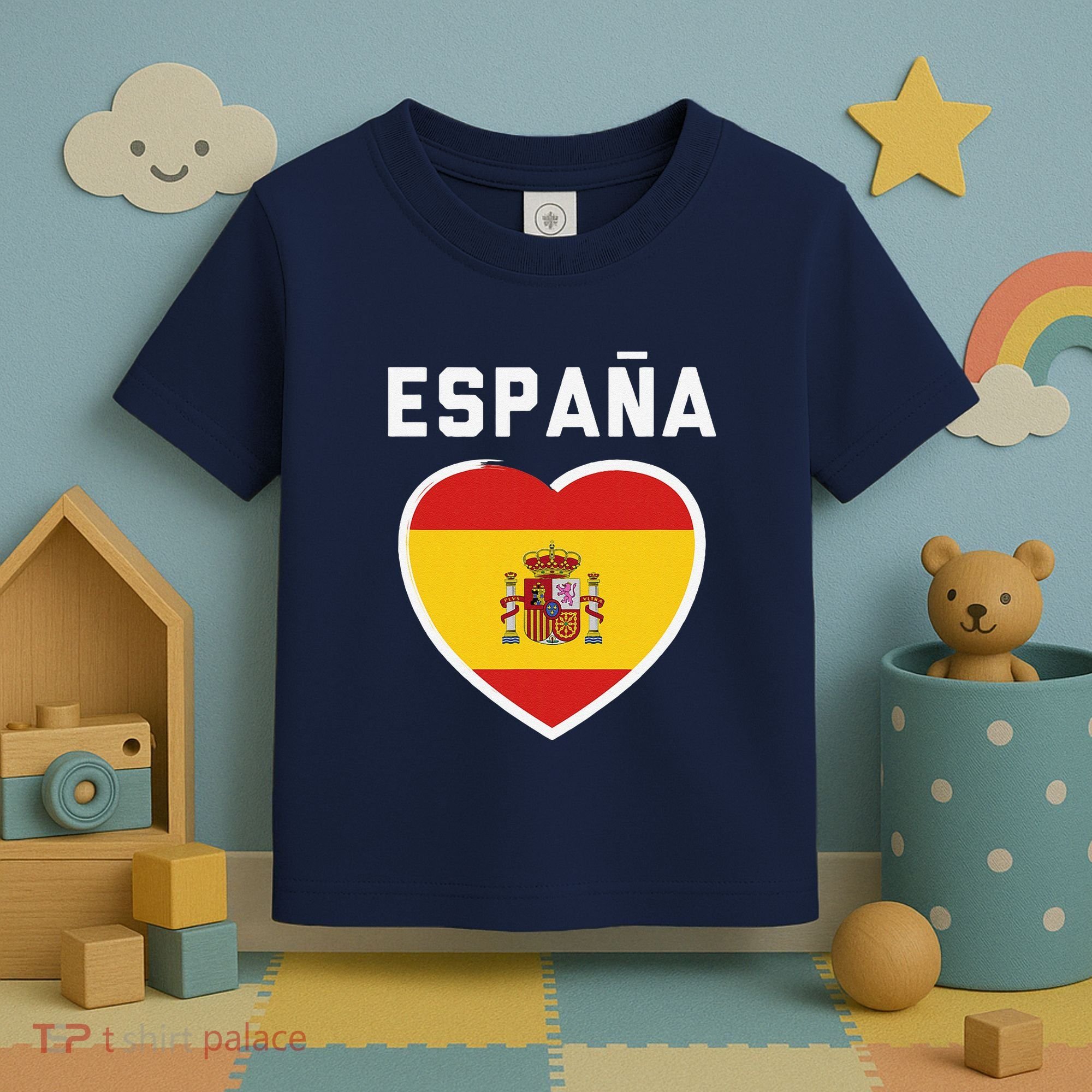 Spain & Espana Soccer & Football Flag Jersey Toddler T-Shirt