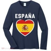 Spain & Espana Soccer & Football Flag Jersey Women's Long Sleeve Shirt thumb 0