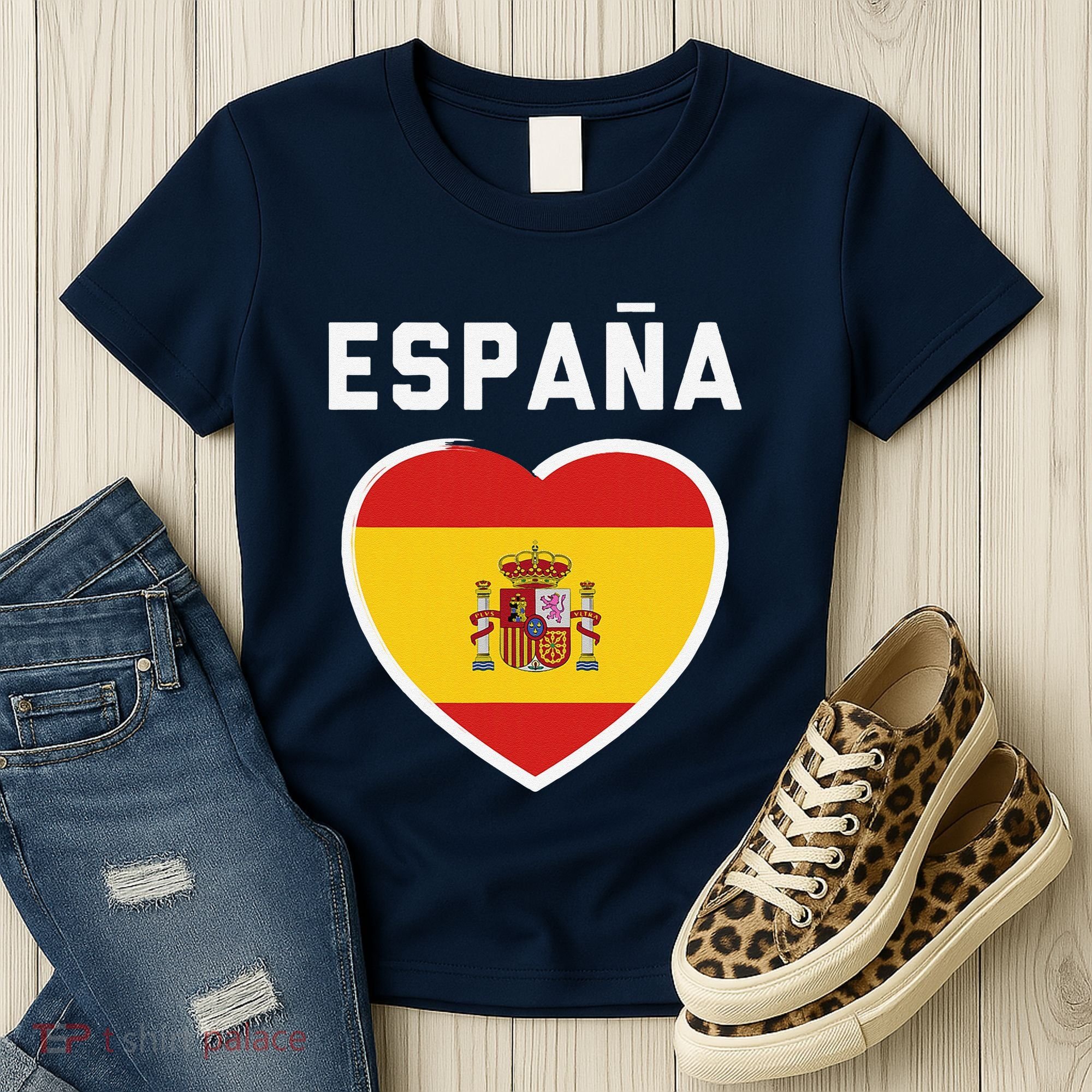 Spain & Espana Soccer & Football Flag Jersey Women's T-Shirt