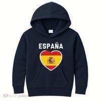 Spain & Espana Soccer & Football Flag Jersey Kids Hoodie thumb 0