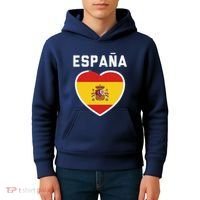 Spain & Espana Soccer & Football Flag Jersey Kids Hoodie thumb 4