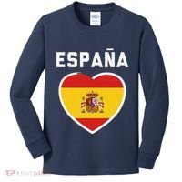 Spain & Espana Soccer & Football Flag Jersey Kids Long Sleeve Shirt thumb 0