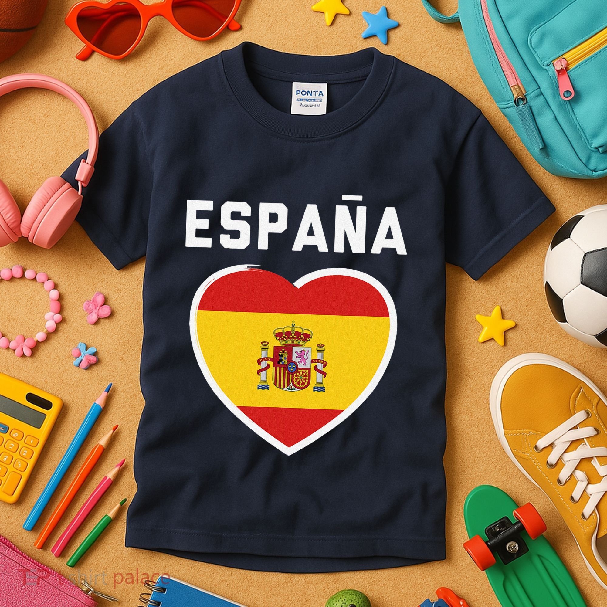 Spain & Espana Soccer & Football Flag Jersey Kids T-Shirt