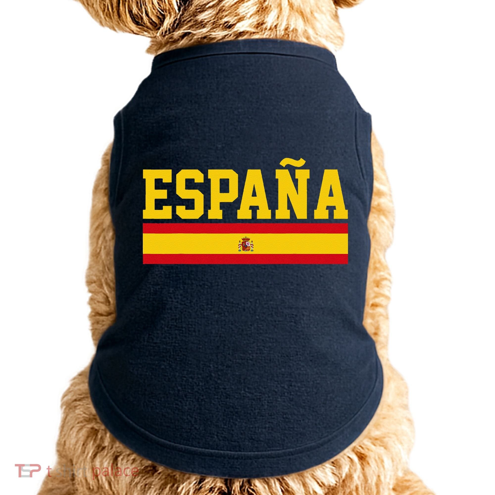 Spain Espana Spanish Flag Pride Sports Fan Soccer Gift Doggie Tank