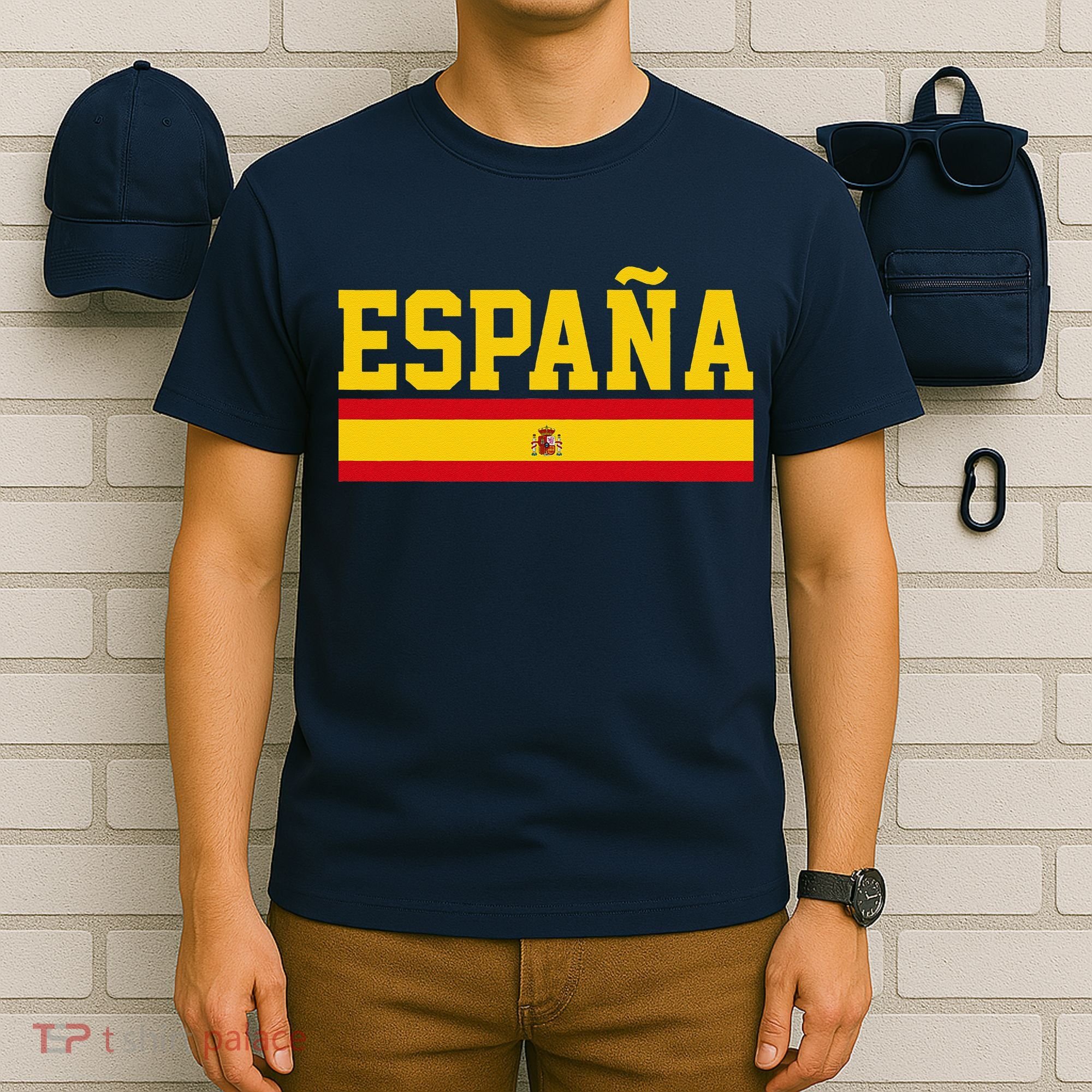 Spain Espana Spanish Flag Pride Sports Fan Soccer Gift T-Shirt