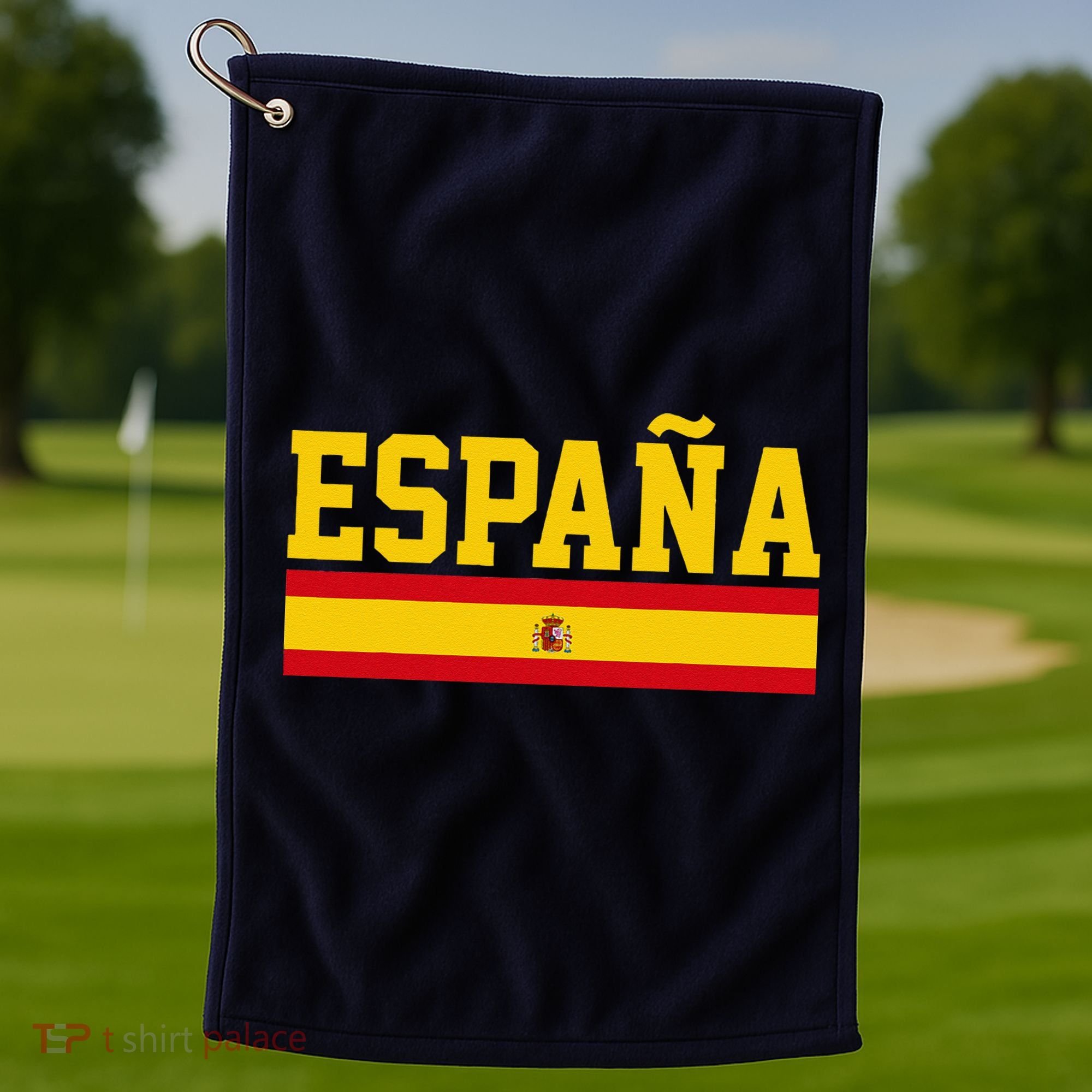 Spain Espana Spanish Flag Pride Sports Fan Soccer Gift Golf Towel