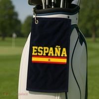 Spain Espana Spanish Flag Pride Sports Fan Soccer Gift Golf Towel thumb 2