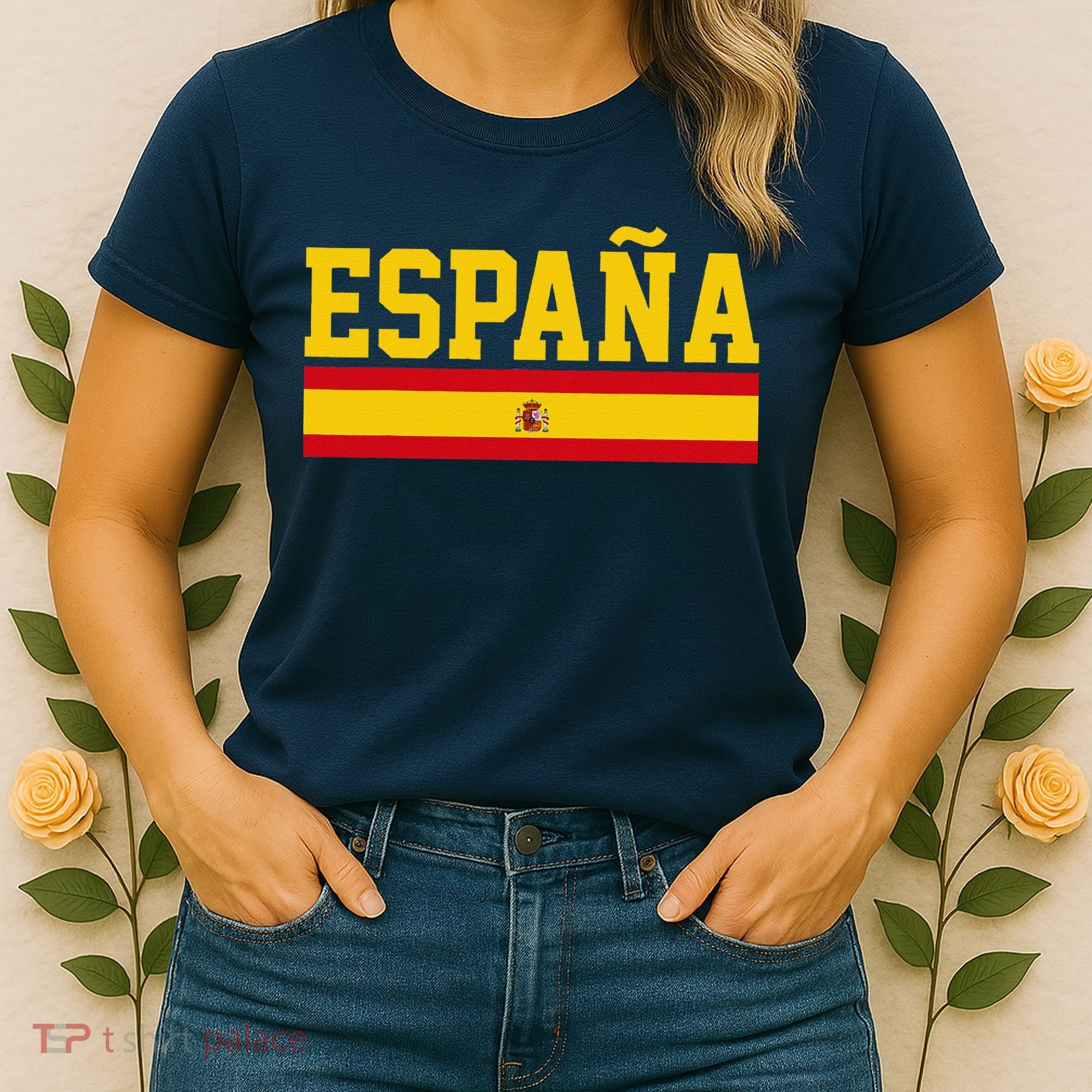 Spain Espana Spanish Flag Pride Sports Fan Soccer Gift Women's T-Shirt