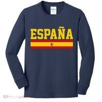 Spain Espana Spanish Flag Pride Sports Fan Soccer Gift Kids Long Sleeve Shirt thumb 0