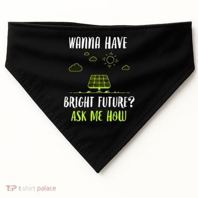 Solar Energy Solar Panels Bright Future Funny Solar Power USA-Made Doggie Bandana