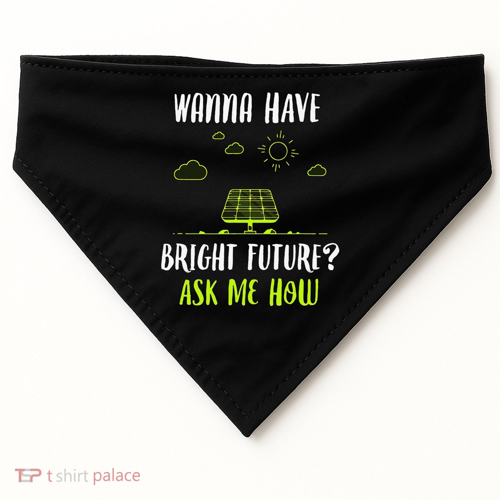 Solar Energy Solar Panels Bright Future Funny Solar Power USA-Made Doggie Bandana