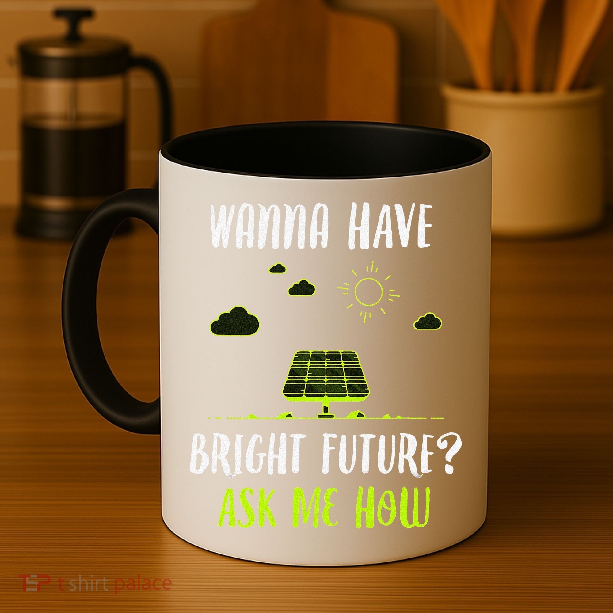 Solar Energy Solar Panels Bright Future Funny Solar Power Coffee Mug