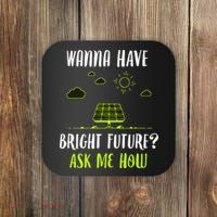 Solar Energy Solar Panels Bright Future Funny Solar Power Coaster thumb 0