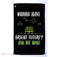 Solar Energy Solar Panels Bright Future Funny Solar Power Golf Towel thumb 0