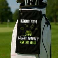 Solar Energy Solar Panels Bright Future Funny Solar Power Golf Towel thumb 2