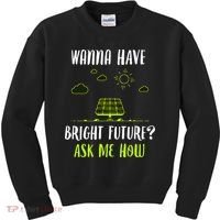 Solar Energy Solar Panels Bright Future Funny Solar Power Kids Sweatshirt thumb 0