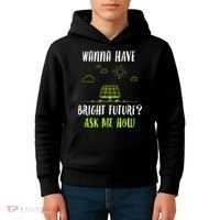 Solar Energy Solar Panels Bright Future Funny Solar Power Kids Hoodie thumb 4