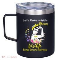 Support Ewings Sarcoma Awareness Gift 12oz Stainless Steel Coffee Mug thumb 2