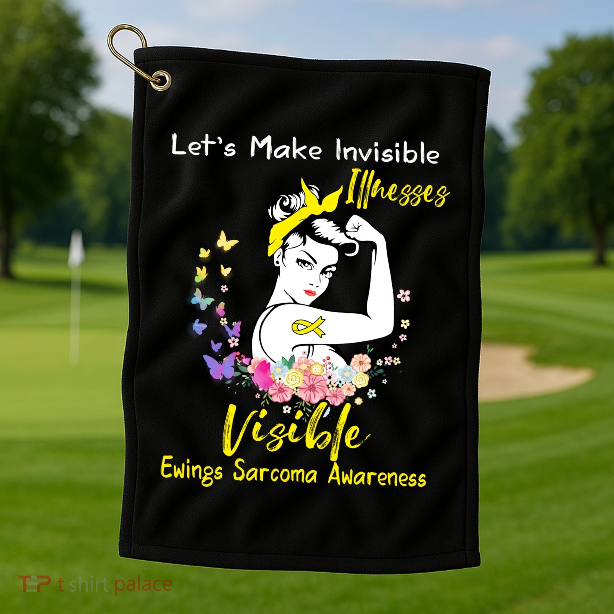 Support Ewings Sarcoma Awareness Gift Golf Towel