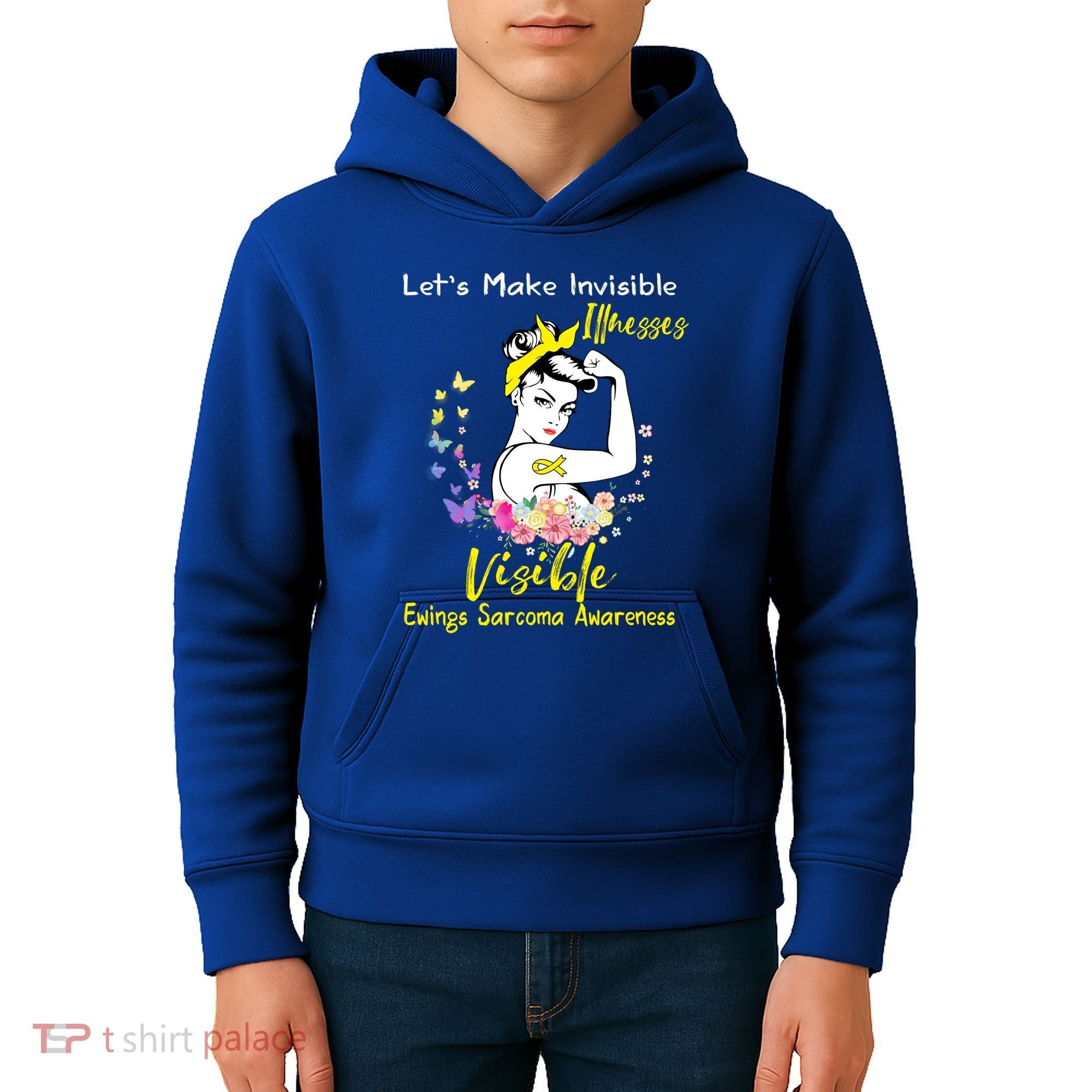 Support Ewings Sarcoma Awareness Gift Kids Hoodie