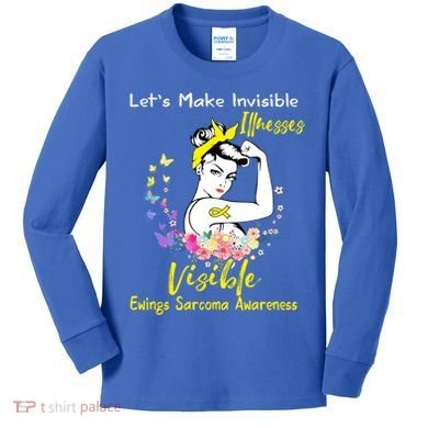 Support Ewings Sarcoma Awareness Gift Kids Long Sleeve Shirt
