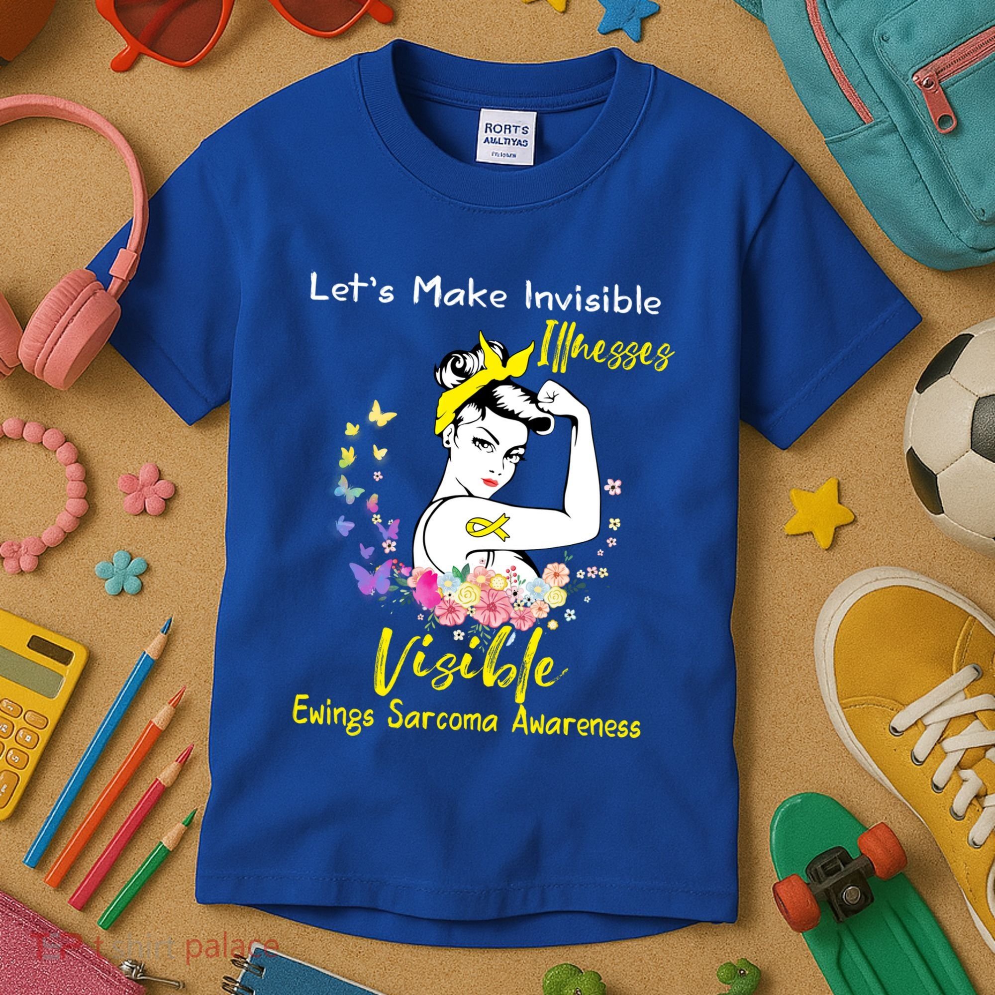 Support Ewings Sarcoma Awareness Gift Kids T-Shirt