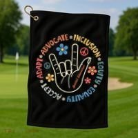Special Education Teacher Inspirational Autism Awareness Golf Towel thumb 1