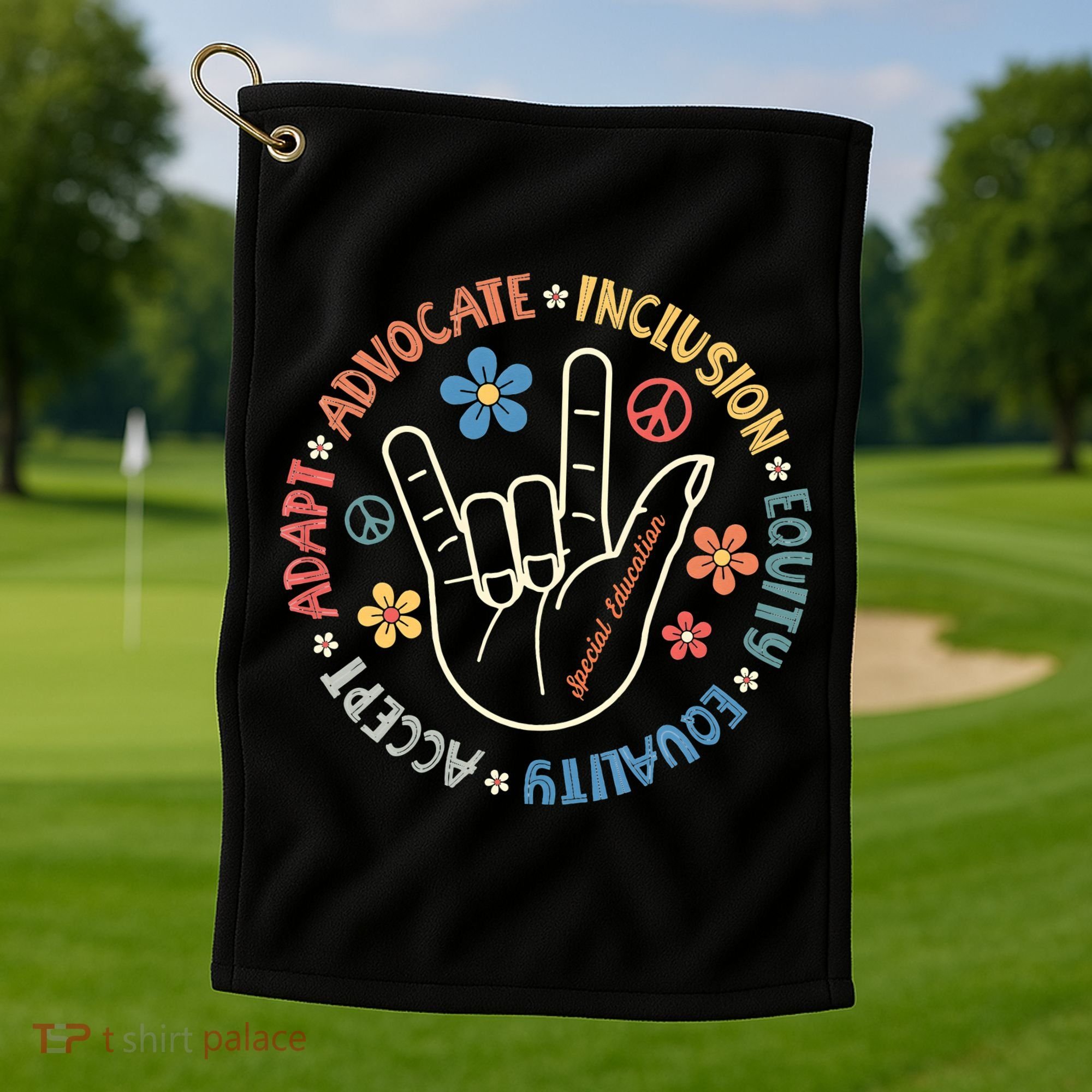 Special Education Teacher Inspirational Autism Awareness Golf Towel