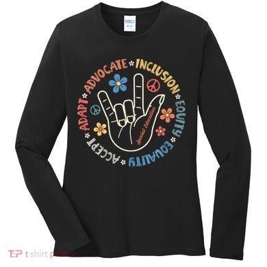 Special Education Teacher Inspirational Autism Awareness Women's Long Sleeve Shirt