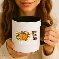 Special Education Teacher Love Fall Leopard Halloween Autumn Gift Coffee Mug thumb 3