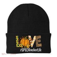 Special Education Teacher Love Fall Leopard Halloween Autumn Gift Beanie thumb 0